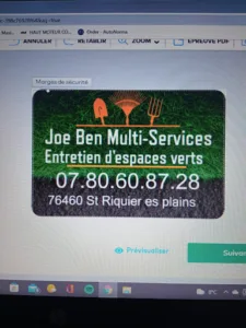 Joe Ben multi-services entretien d’espaces verts Pro.Services Entretiens Espaces Verts à Saint-Riquier-ès-Plains