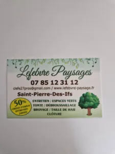 Lefebvre Paysages Entrepreneur Individuel à Saint-Pierre-des-Ifs