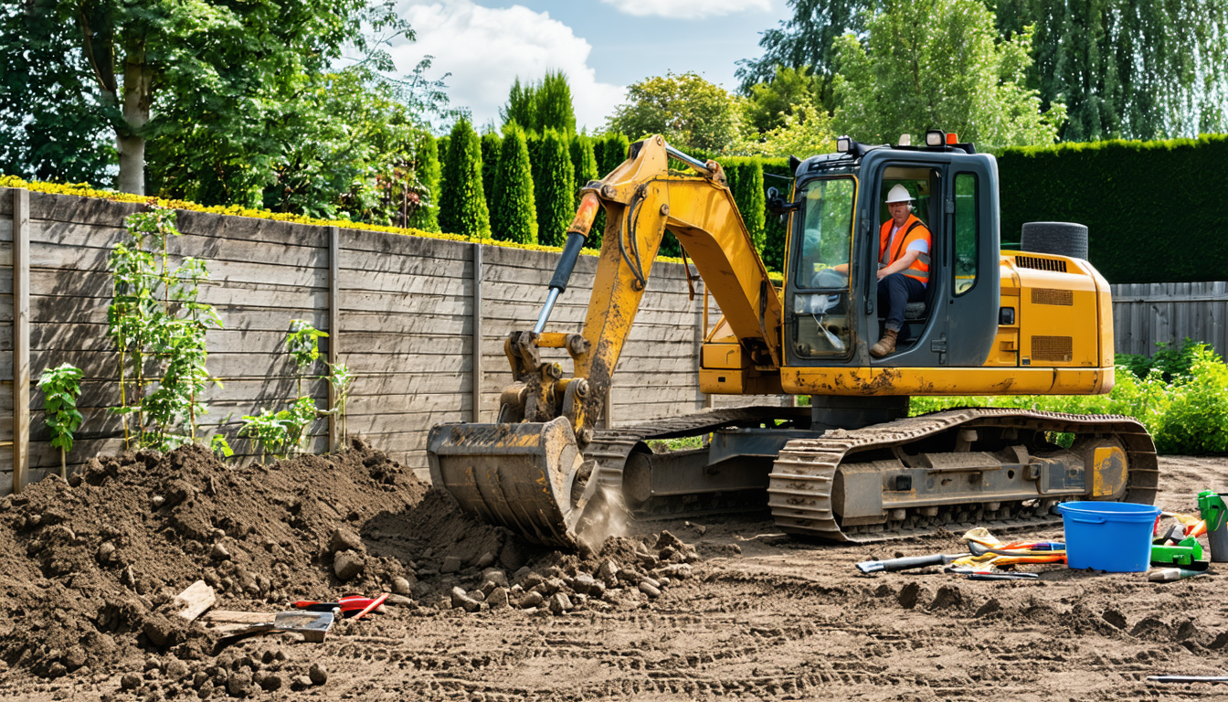 lors d'un chantier de jardinage, un chauffeur d'engin a accidentellement heurté un collègue en déplaçant un mur, soulignant l'importance des mesures de sécurité sur les lieux de travail.