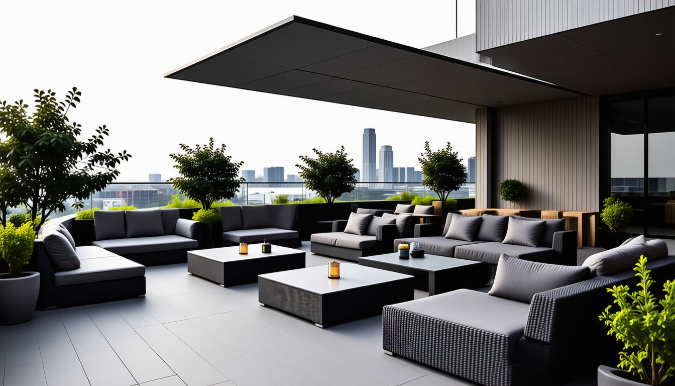 découvrez comment aménager un rooftop moderne avec des bacs sur mesure pour vos plantes et créer un coin détente confortable, idéal pour profiter de votre espace extérieur en toute saison.