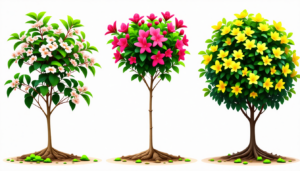 Arbustes en A : Abélia, Aucuba, Azalée