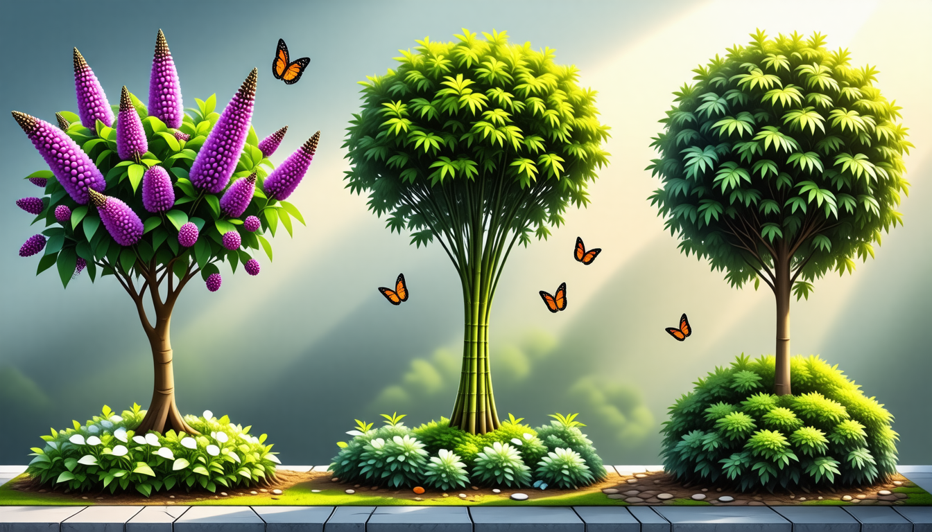 découvrez notre sélection d'arbustes en b : buddléia, l'arbre à papillons aux fleurs attractives, le bambou élégant et le buis, idéal pour vos haies et topiaires.