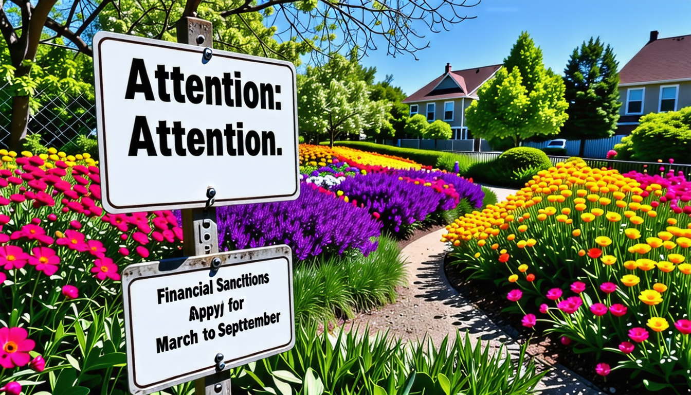 découvrez les travaux de jardinage soumis à des sanctions financières entre mars et septembre. informez-vous sur les réglementations en vigueur pour éviter des amendes et préserver votre jardin en toute légalité.