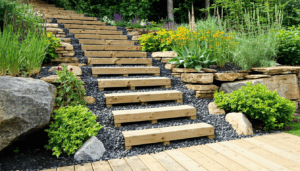 L’aménagement d’un jardin en pente ou d’un espace extérieur présentant des dénivelés importants nécessite souvent la création d’un escalier fonctionnel et esthétique. Parmi les solutions classiques, l’utilisation de traverses paysagères en bois massif combinées à des contremarches en gravier offre […]