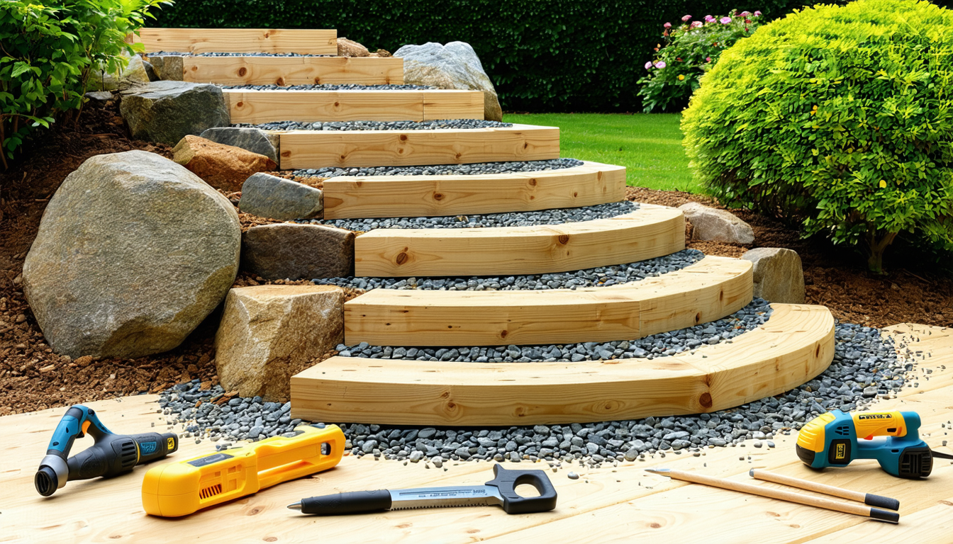 découvrez comment construire un escalier en traverse paysagère avec des contremarches en gravier. suivez nos conseils pratiques et pas à pas pour aménager votre espace extérieur avec style et fonctionnalité. transformez votre jardin avec cette solution esthétique et durable.