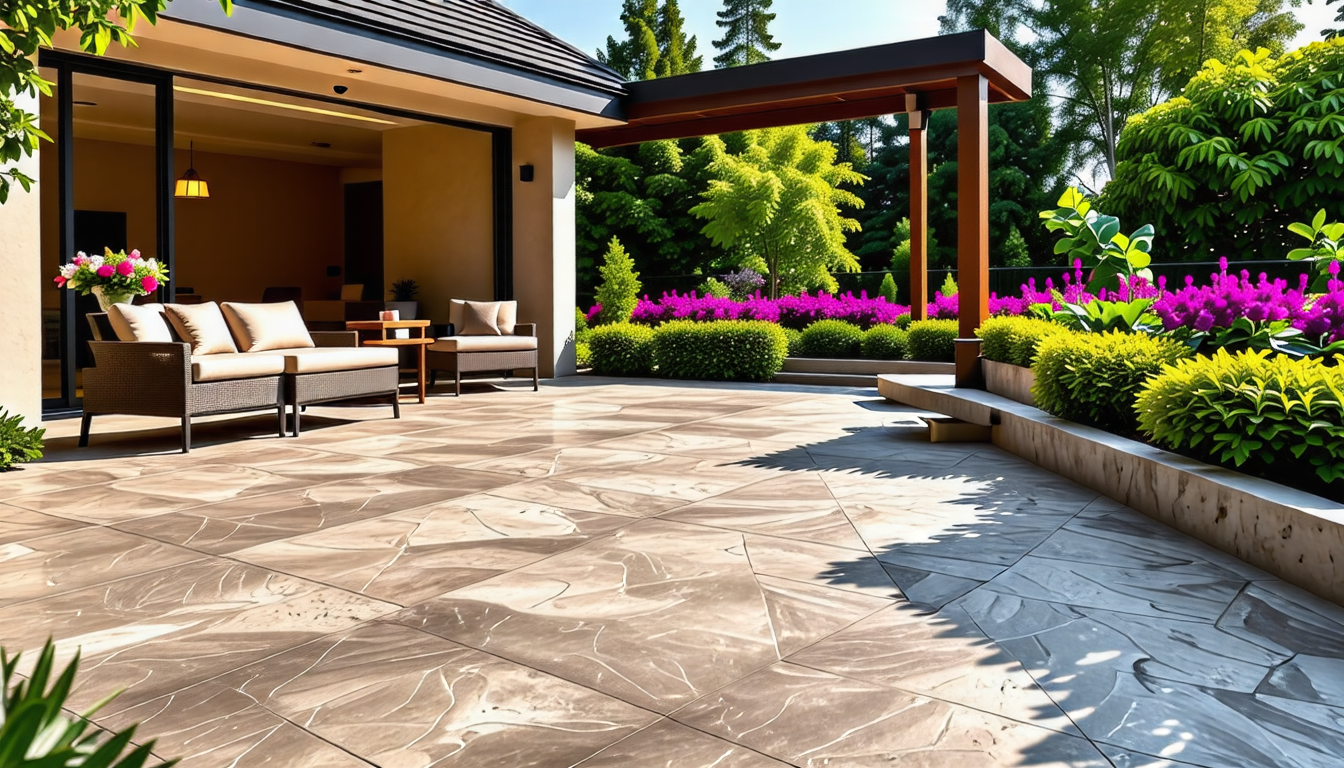 apprenez à concevoir une terrasse en béton décoratif avec notre guide complet. découvrez les matériaux, les techniques et les astuces pour réaliser un espace extérieur esthétique et durable qui transforme votre jardin en un véritable havre de paix.