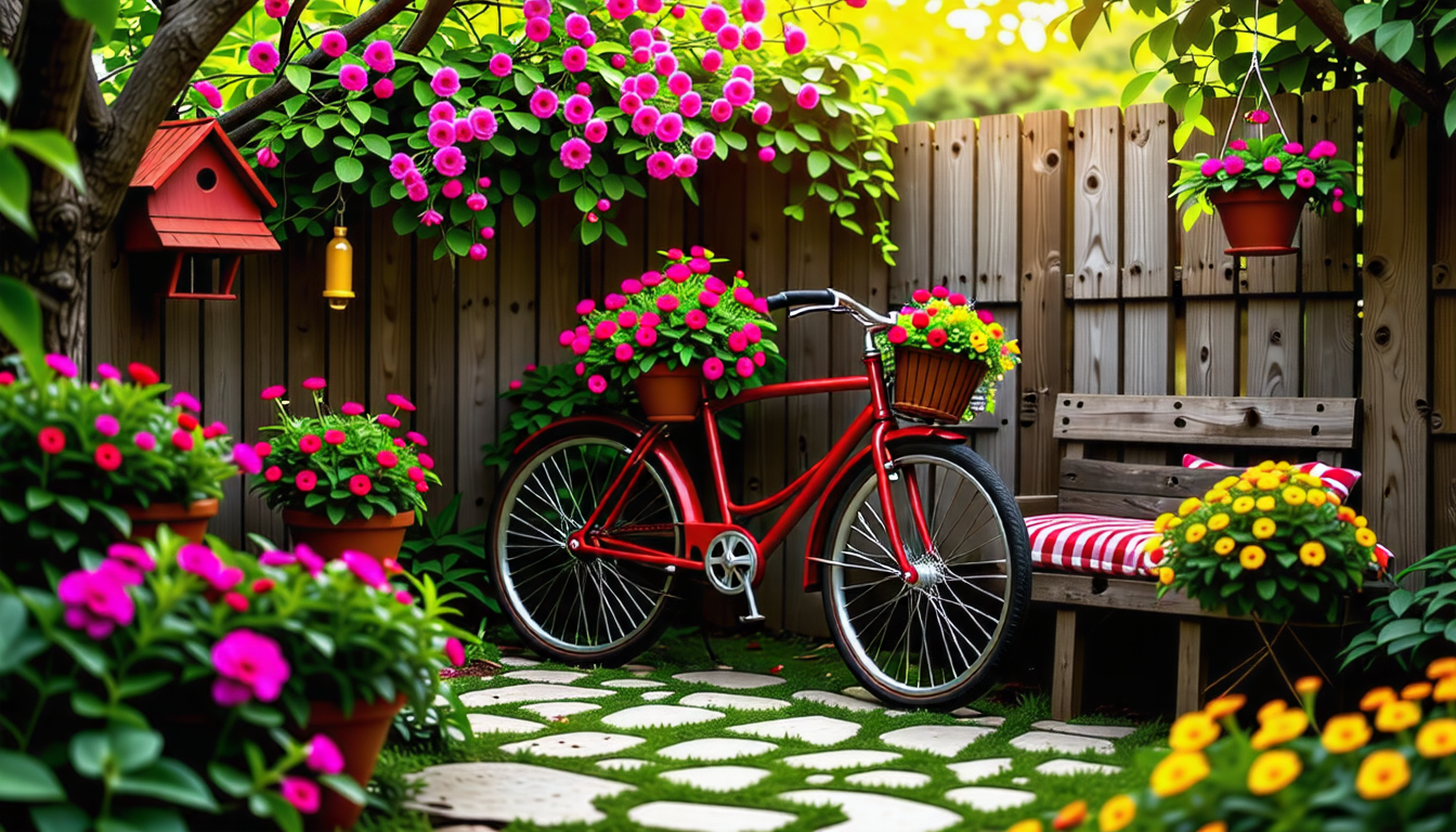 découvrez des idées créatives et écologiques pour décorer votre jardin avec des objets recyclés. transformez votre espace extérieur en un lieu unique et durable grâce à des astuces pratiques et inspirantes. donnez une nouvelle vie à vos vieux objets tout en embellissant votre jardin.