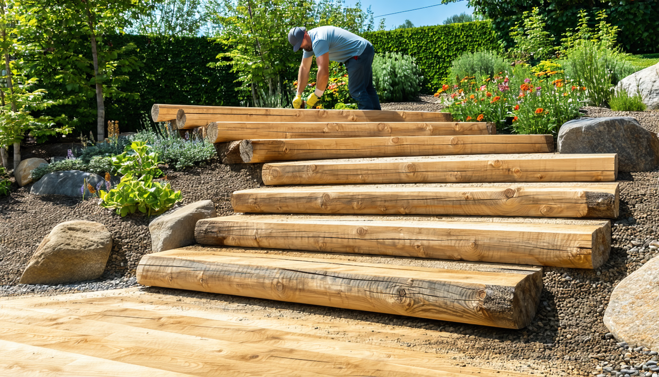 découvrez comment installer facilement un escalier paysager en traverses chêne autoclave. suivez notre guide étape par étape pour transformer votre jardin avec des matériaux durables et esthétiques, tout en garantissant la sécurité et la durabilité de votre installation.