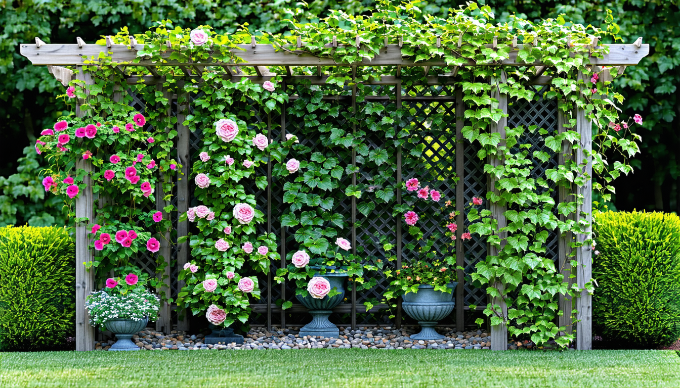 apprenez à intégrer des treillis pour plantes grimpantes dans votre jardin: choix des matériaux, emplacement, pose et entretien pour un résultat durable.