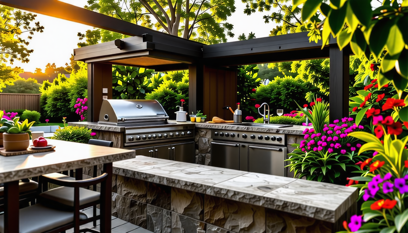 découvrez comment transformer votre jardin en un espace convivial grâce à l'intégration d'une cuisine extérieure. suivez nos conseils pratiques pour choisir l'emplacement idéal, sélectionner les matériaux appropriés et optimiser l'aménagement, pour profiter pleinement de vos repas en plein air.