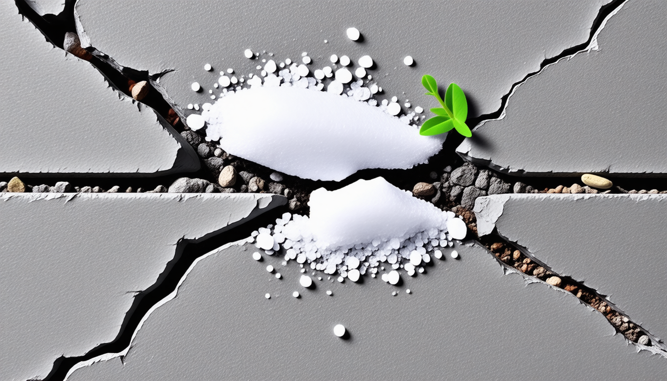 apprenez comment déposer du sel dans les fentes du béton pour éliminer efficacement les herbes indésirables et garder vos surfaces propres.