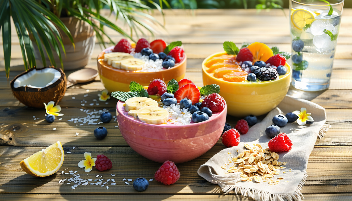 découvrez nos smoothie bowls pleins de vitamines pour un réveil énergisant cet été ! makez vos matinées rafraîchissantes et saines avec des recettes colorées et savoureuses qui boostent votre énergie et ravissent vos papilles.