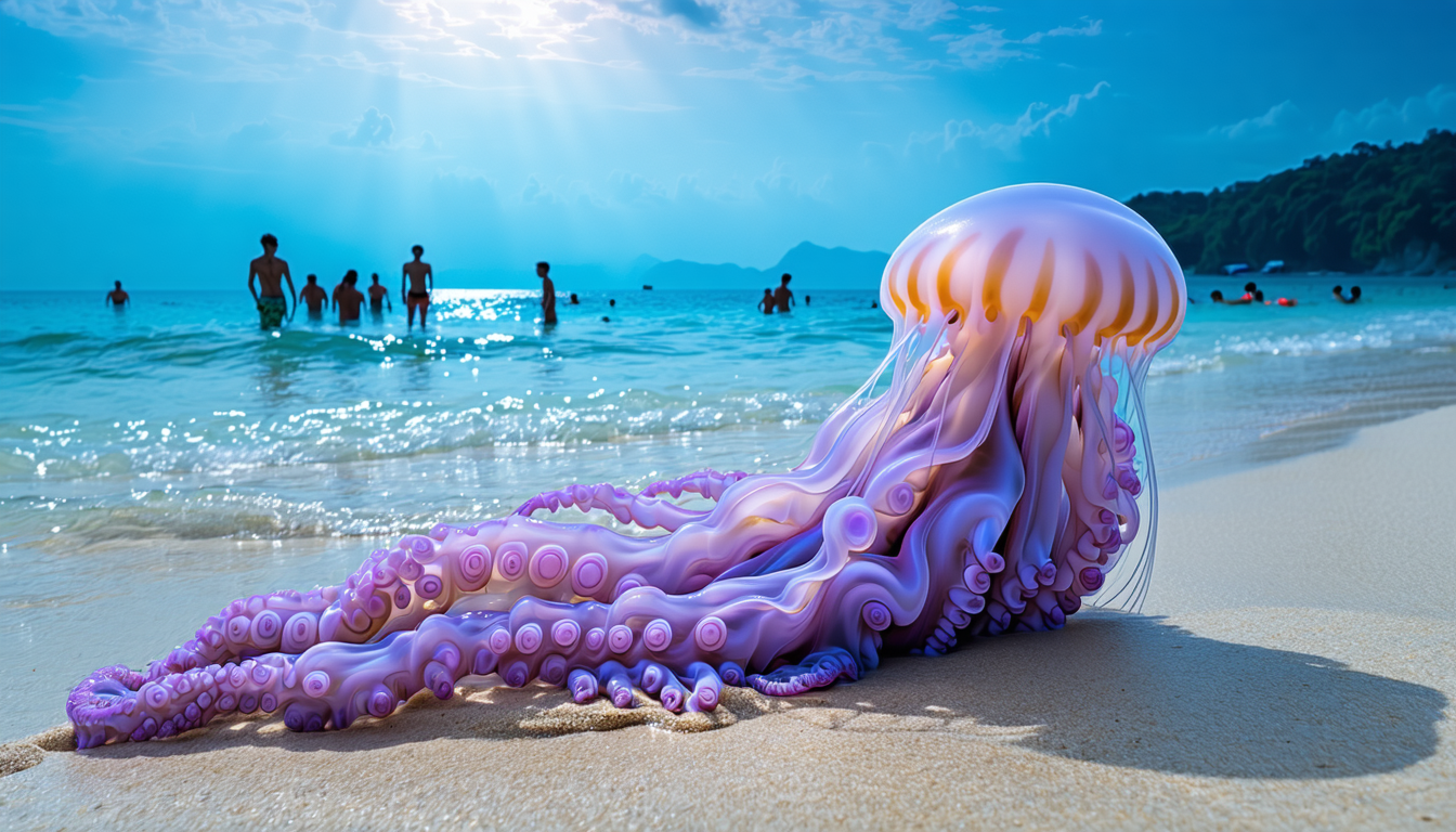 découvrez les dangers invisibles de la physalie, une fascinante créature marine aux tentacules cachés. apprenez à reconnaître ses spécificités et à éviter les piqûres douloureuses sur nos plages cet été.