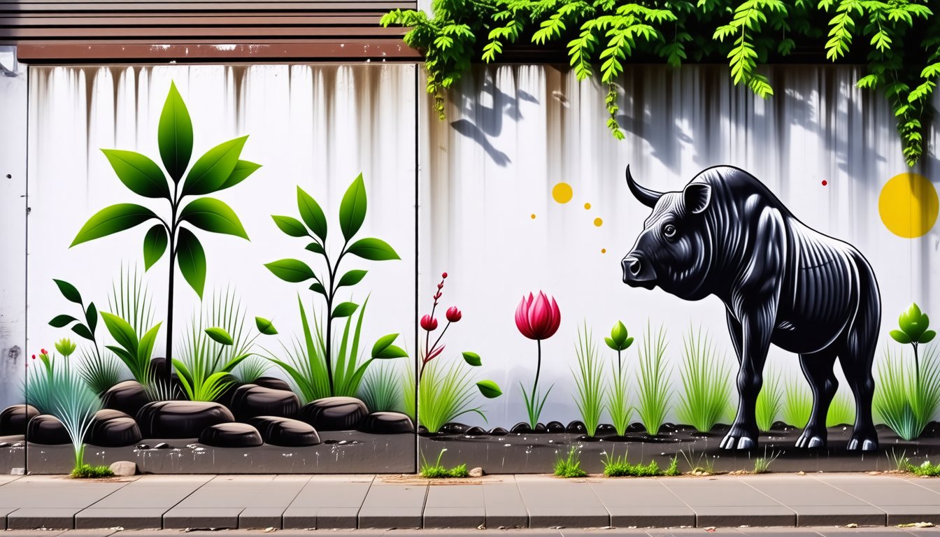 découvrez comment le street art révolutionne les espaces verts avec des œuvres de graffiti créatives intégrées dans la nature. un mélange harmonieux entre l'art urbain et la verdure qui transforme les jardins en galeries à ciel ouvert.