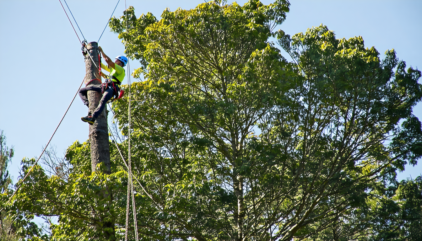 découvrez notre guide pratique pour élaguer un arbre de grande hauteur en accès difficile grâce à la technique de la corde double. apprenez les étapes essentielles, les équipements nécessaires et les conseils de sécurité pour réaliser cette tâche en toute efficacité et sécurité.