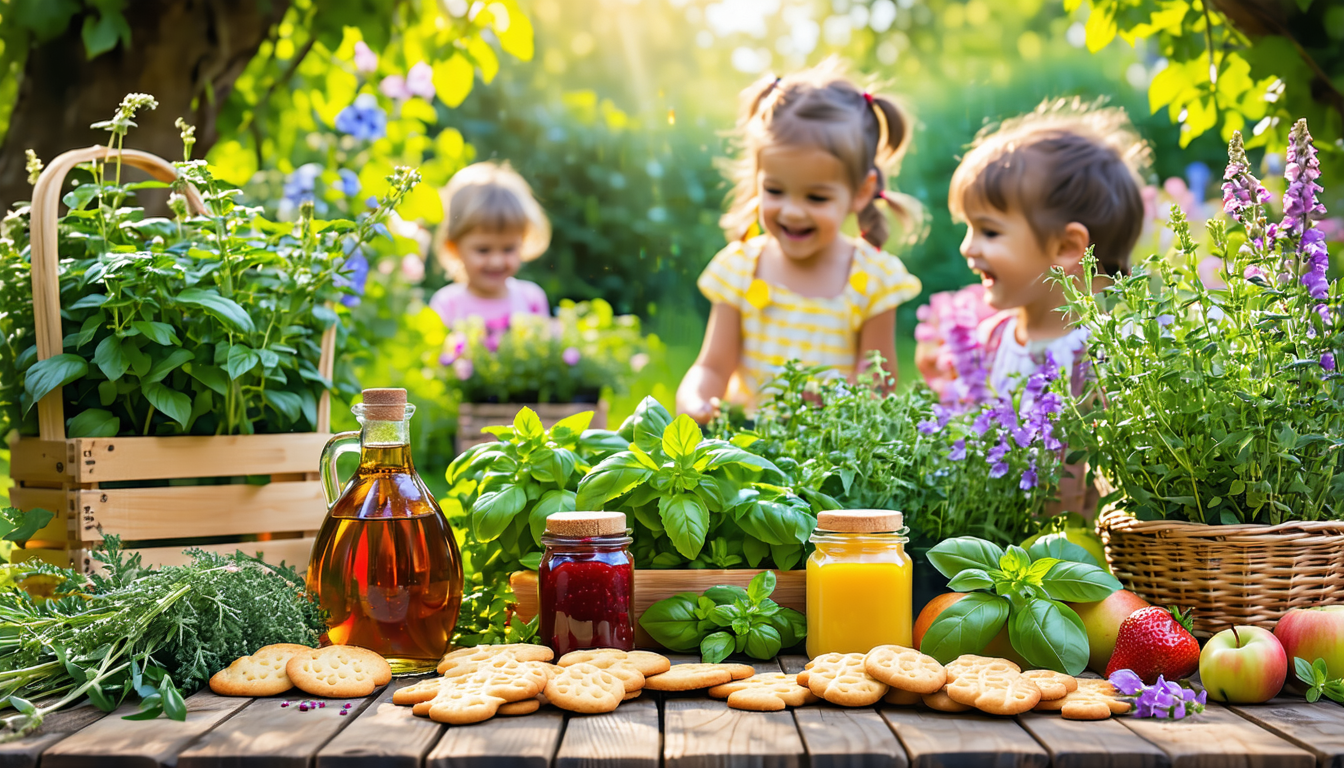 découvrez des moments précieux en famille en explorant le jardin et en savorant des herbes estivales. participez à des ateliers amusants pour préparer ensemble des biscuits, des sirops et des confitures délicieuses, tout en apprenant sur la nature et la cuisine !
