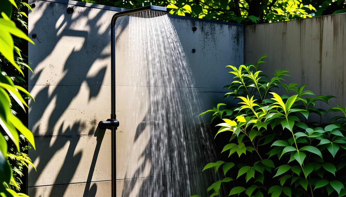 transformez votre jardin en véritable havre de paix avec une douche extérieure. découvrez nos conseils et astuces pour installer facilement une douche qui apportera une touche de bien-être et un effet spa à votre espace extérieur.