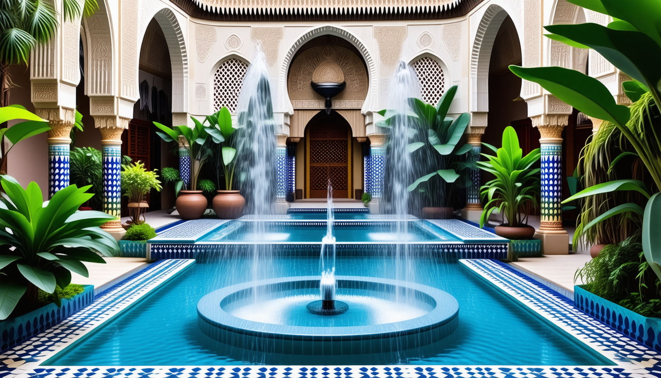 découvrez un jardin d’inspiration marocaine où se mêlent mosaïques colorées, fontaines apaisantes et senteurs exotiques. plongez dans un univers enchanteur qui éveille vos sens et vous transporte au cœur des traditions marocaines.
