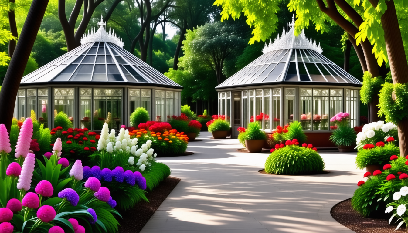 découvrez l'élégance du jardin victorien, un espace enchanteur où les serres luxuriantes, les verrières délicates et les massifs floraux foisonnants créent une harmonie parfaite entre nature et architecture, pour une expérience bucolique inoubliable.