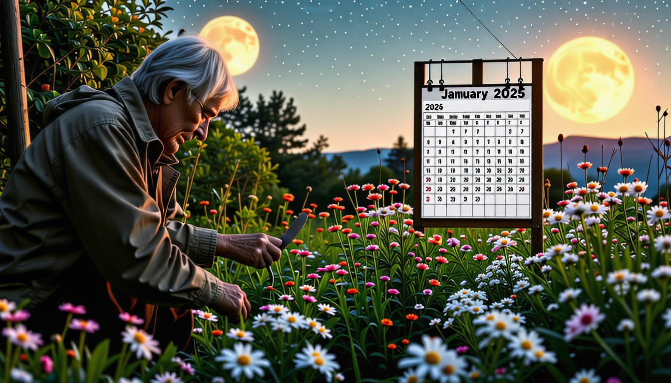 découvrez comment jardiner en harmonie avec la lune en janvier 2025. suivez nos astuces et les dates clés pour optimiser vos récoltes et favoriser la croissance de vos plantes grâce au calendrier lunaire.