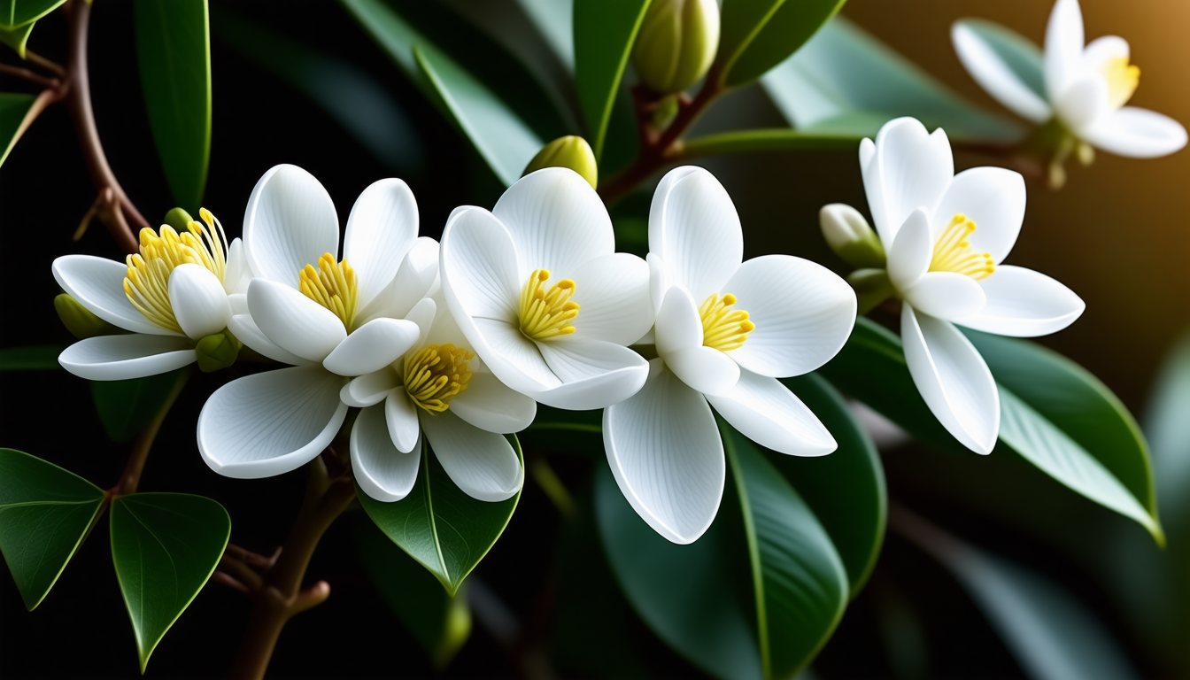 découvrez le jasmin, symbole de douceur et de sensualité, une fleur délicate qui charme par son parfum envoûtant et apaisant.