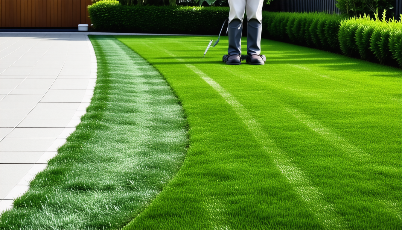 découvrez comment jouer sur les hauteurs de tonte pour dessiner facilement un motif original sur votre pelouse et sublimer votre jardin.
