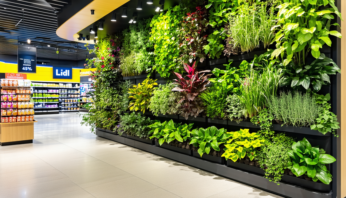 découvrez le jardin vertical de lidl qui séduit tous les amateurs de déco et de nature ! profitez dès maintenant d'une remise exceptionnelle de 45 % sur cet accessoire tendance pour embellir votre intérieur ou votre balcon. ne ratez pas cette offre limitée !