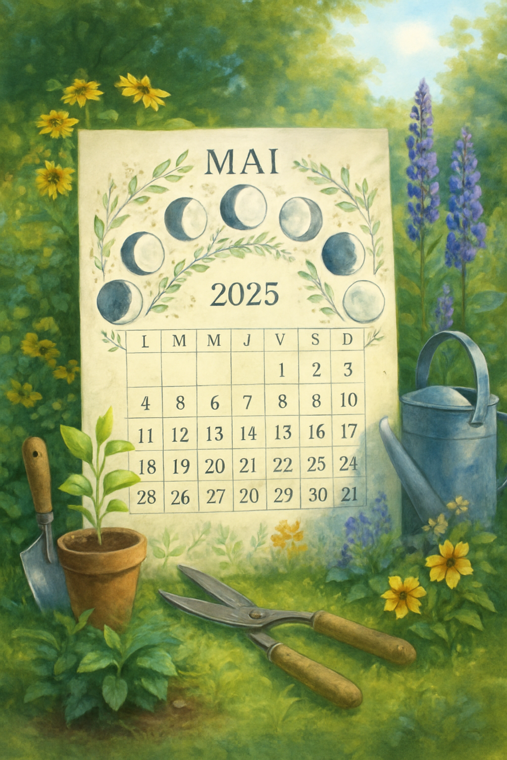 découvrez le calendrier lunaire de mai 2025 et identifiez les jours parfaits pour jardiner. optimisez vos récoltes avec les phases de la lune et profitez d'astuces pour un jardin florissant tout au long du mois.