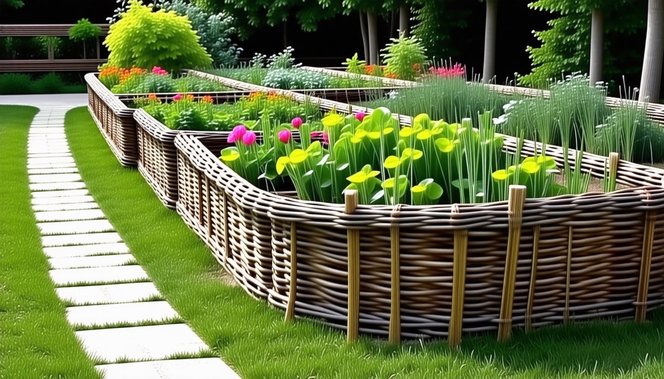 découvrez l'élégance naturelle des bordures en bois tressé, idéales pour apporter une touche rustique à votre extérieur. transformez votre jardin avec ces accessoires esthétiques qui allient durabilité et charme intemporel.