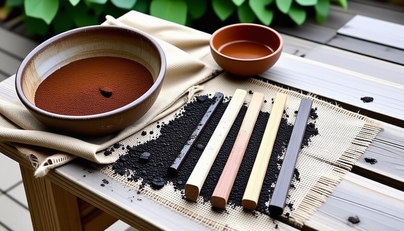 découvrez comment utiliser le marc de café pour teinter naturellement vos tuteurs en bois, une méthode écologique et économique pour sublimer votre jardin.