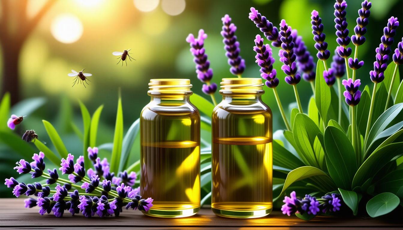 découvrez comment les huiles essentielles de citronnelle et de lavande peuvent repousser naturellement les moustiques pour un été sans piqûres.