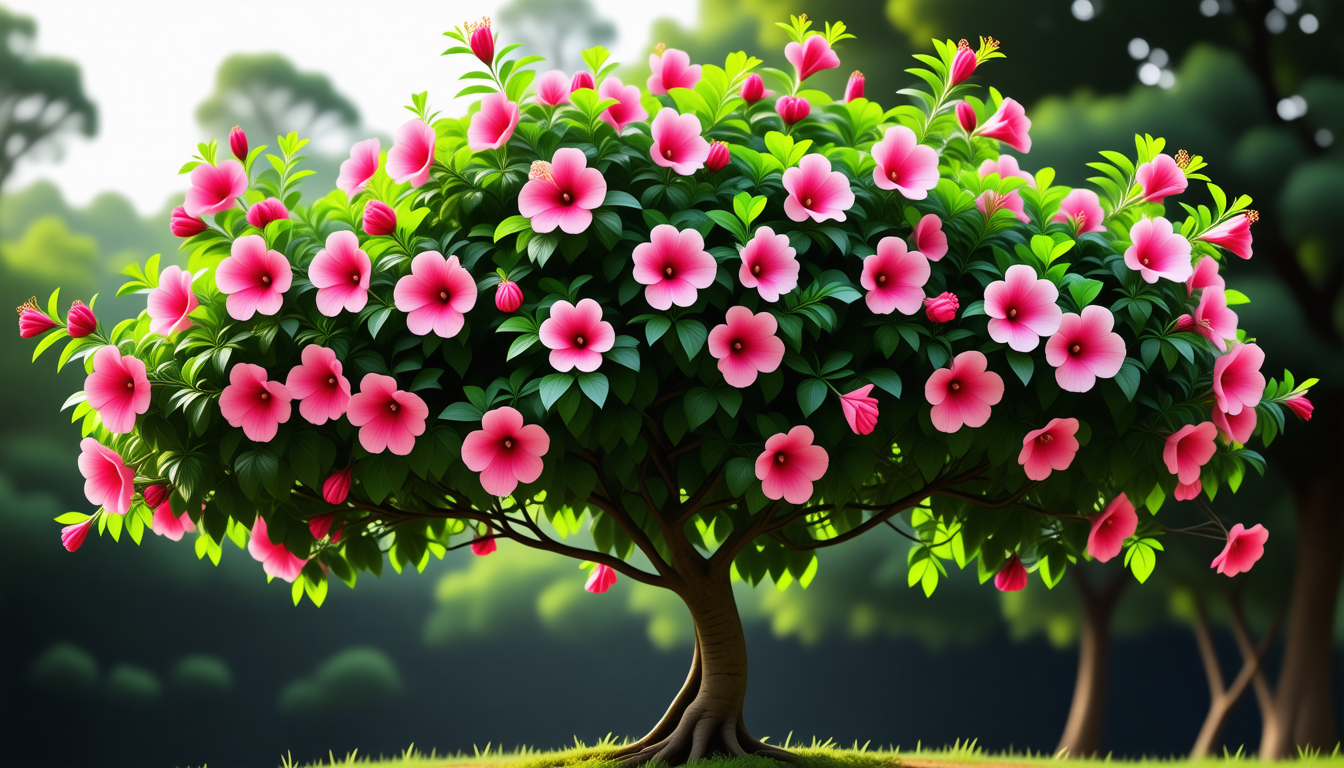 découvrez l'hibiscus syriacus, aussi appelé althéa, un arbuste élégant que l'on peut former en petit arbre pour sublimer votre jardin avec ses fleurs colorées et sa croissance facile.