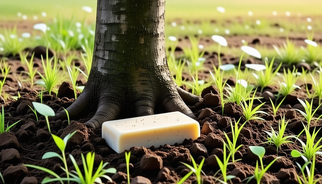 découvrez comment placer un morceau de savon au pied d’un jeune arbre peut efficacement éloigner les chevreuils et protéger vos plantations.