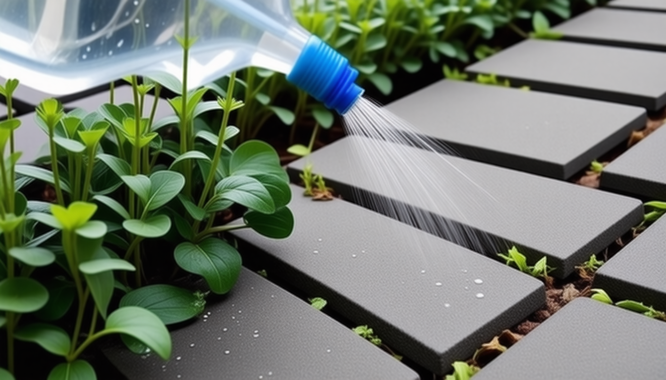 découvrez comment pulvériser efficacement du vinaigre blanc sur les adventices entre les dalles pour un désherbage naturel et écologique.