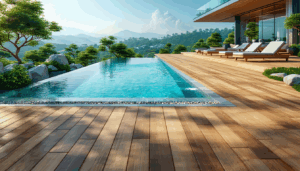 Autour des piscines, la terrasse joue un rôle essentiel : elle assure un espace fonctionnel pour se détendre, se promener pied nu et accueillir mobilier et convivialité. Dans le choix du matériau, le bois composite s’impose de plus en plus […]