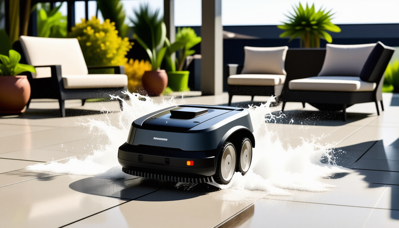 découvrez le robot-nettoyeur de terrasse, la solution ultime pour un nettoyage facile et efficace. dites adieu à la corvée de lavage à haute pression et profitez d'un espace extérieur toujours propre sans effort.
