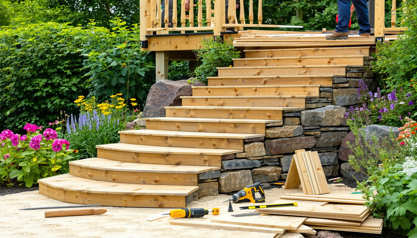 découvrez comment créer un escalier en bois esthétique et fonctionnel pour améliorer l'accès aux niveaux supérieurs de votre jardin. suivez nos conseils pratiques et étapes clés pour réaliser des travaux paysagers réussis et valoriser votre espace extérieur.