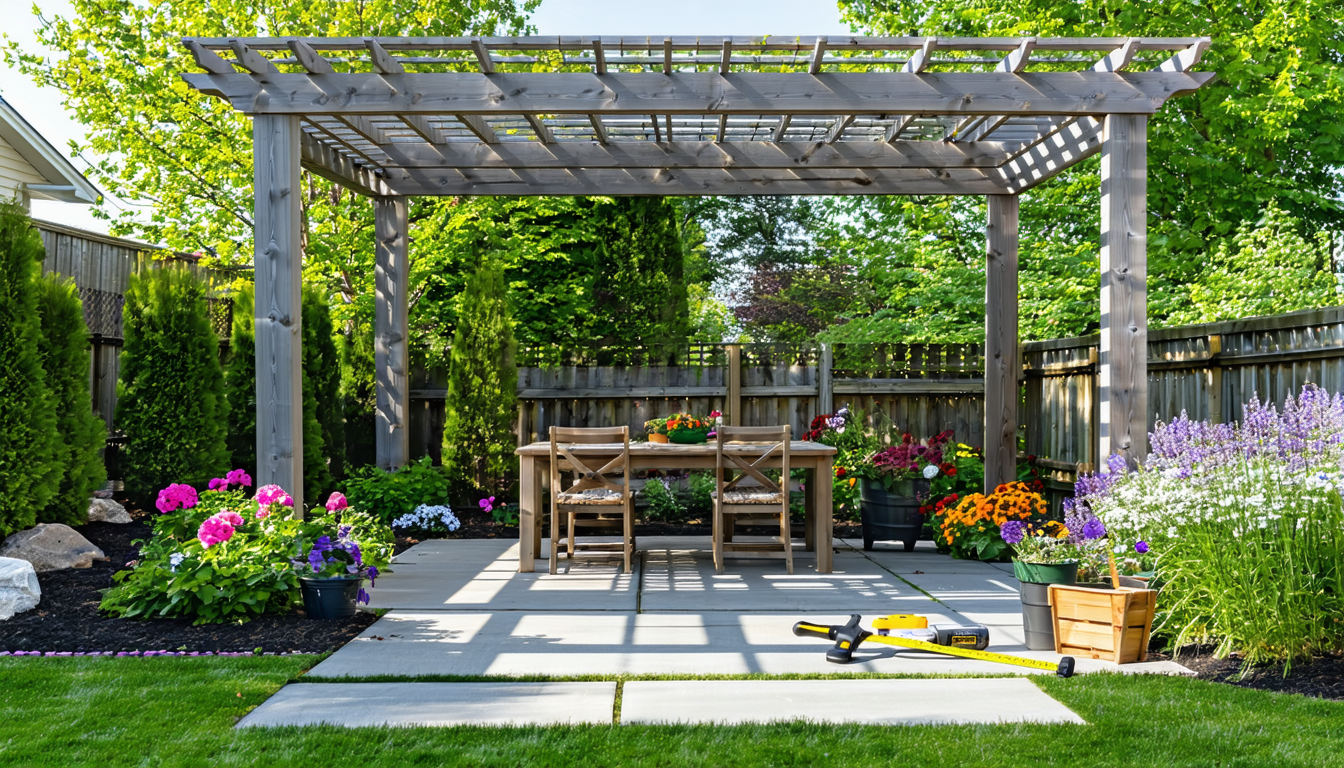 découvrez comment construire une pergola pour créer de l'ombre dans votre jardin. cet article vous guide à travers les étapes essentielles des travaux paysagers, des matériaux nécessaires aux conseils pratiques, pour aménager un espace extérieur agréable et ombragé.