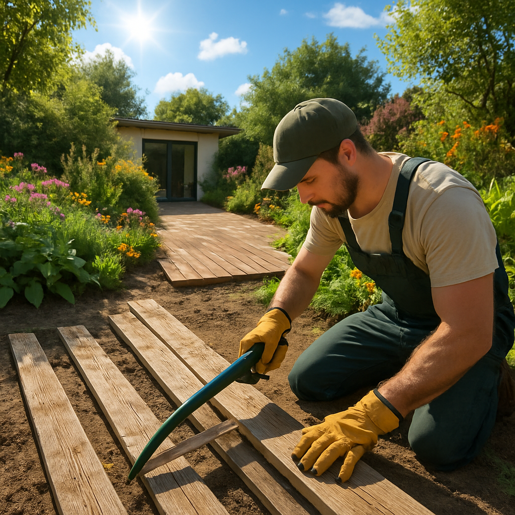 découvrez comment réaliser des travaux paysagers en construisant une terrasse en lames de bois recyclées. suivez notre guide étape par étape pour donner un nouvel éclat à votre espace extérieur tout en respectant l'environnement.