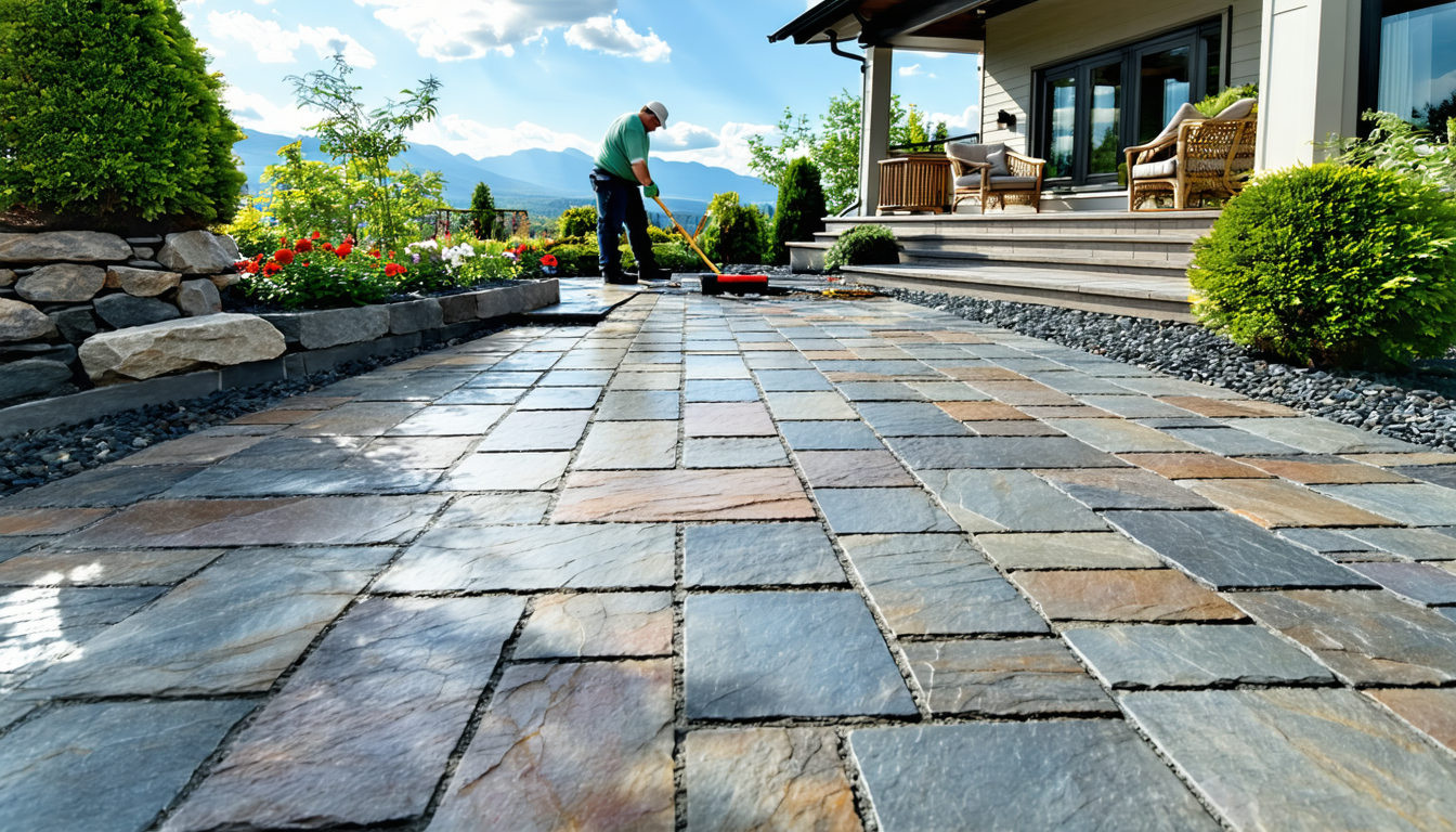 découvrez nos conseils pratiques pour poser des dalles en ardoise et embellir votre terrasse. transformez votre jardin en un espace chic et élégant grâce à nos astuces de travaux paysagers.