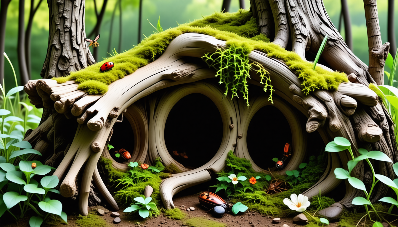 découvrez comment utiliser le bois flotté pour créer une décoration naturelle tout en offrant un refuge aux insectes bénéfiques dans votre jardin.